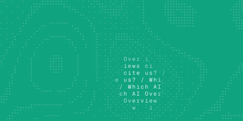 AI search guide cover: a chat window asking "Which AI Overviews cite us?"