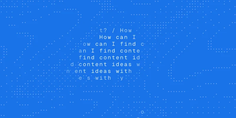 SEO guide cover: a chat window asking "How can I find content ideas with my AI agent?"