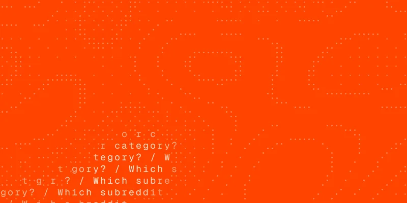 Reddit guide cover: a chat window asking "Which subreddits talk about our category?"