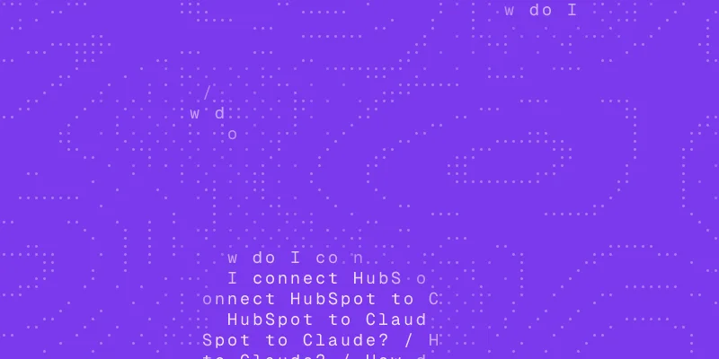 Leads guide cover: a chat window asking "How do I connect HubSpot to Claude?"